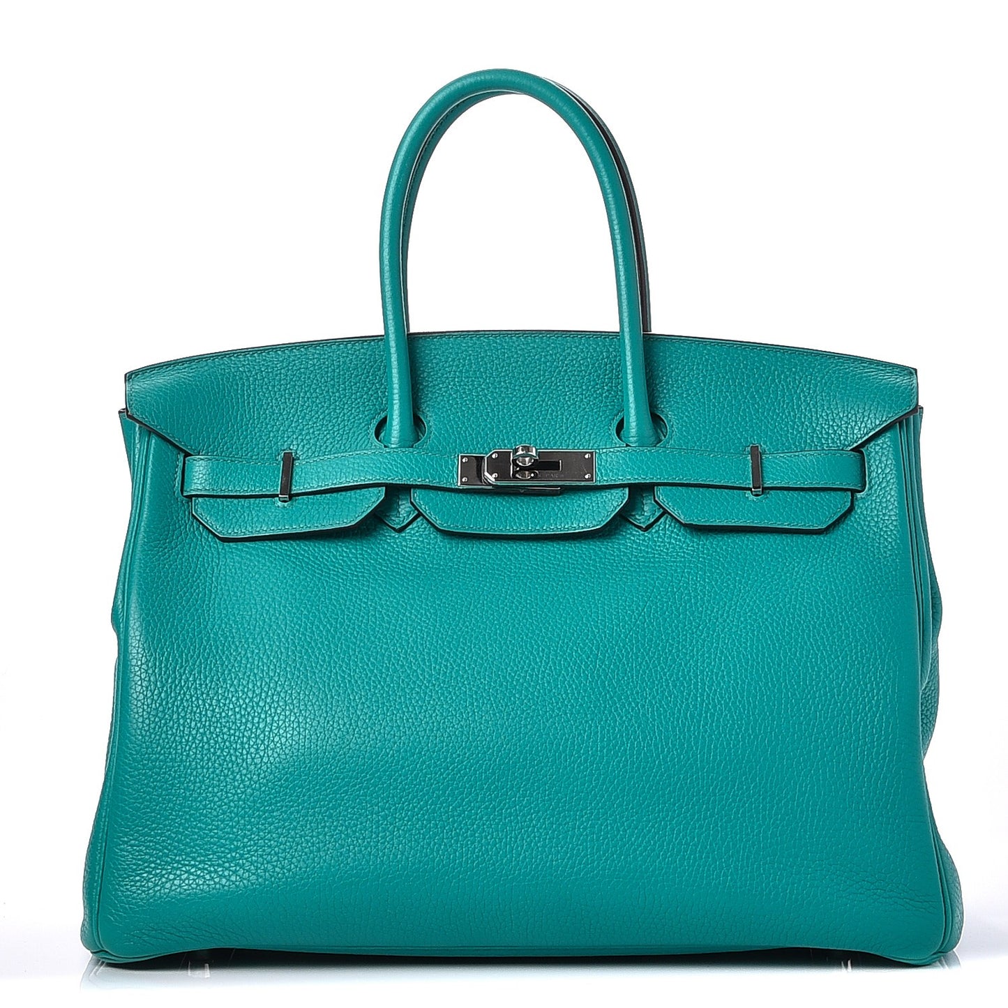 Taurillon Clemence Birkin 35 Bleu Paon