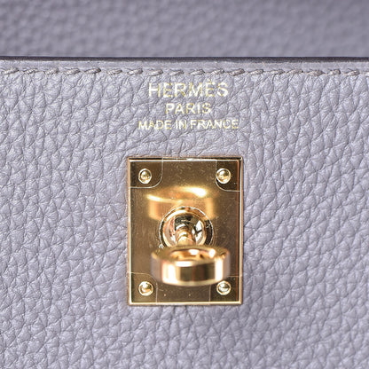 Hermes Togo Kelly Retourne 25 Etain 20 of 35