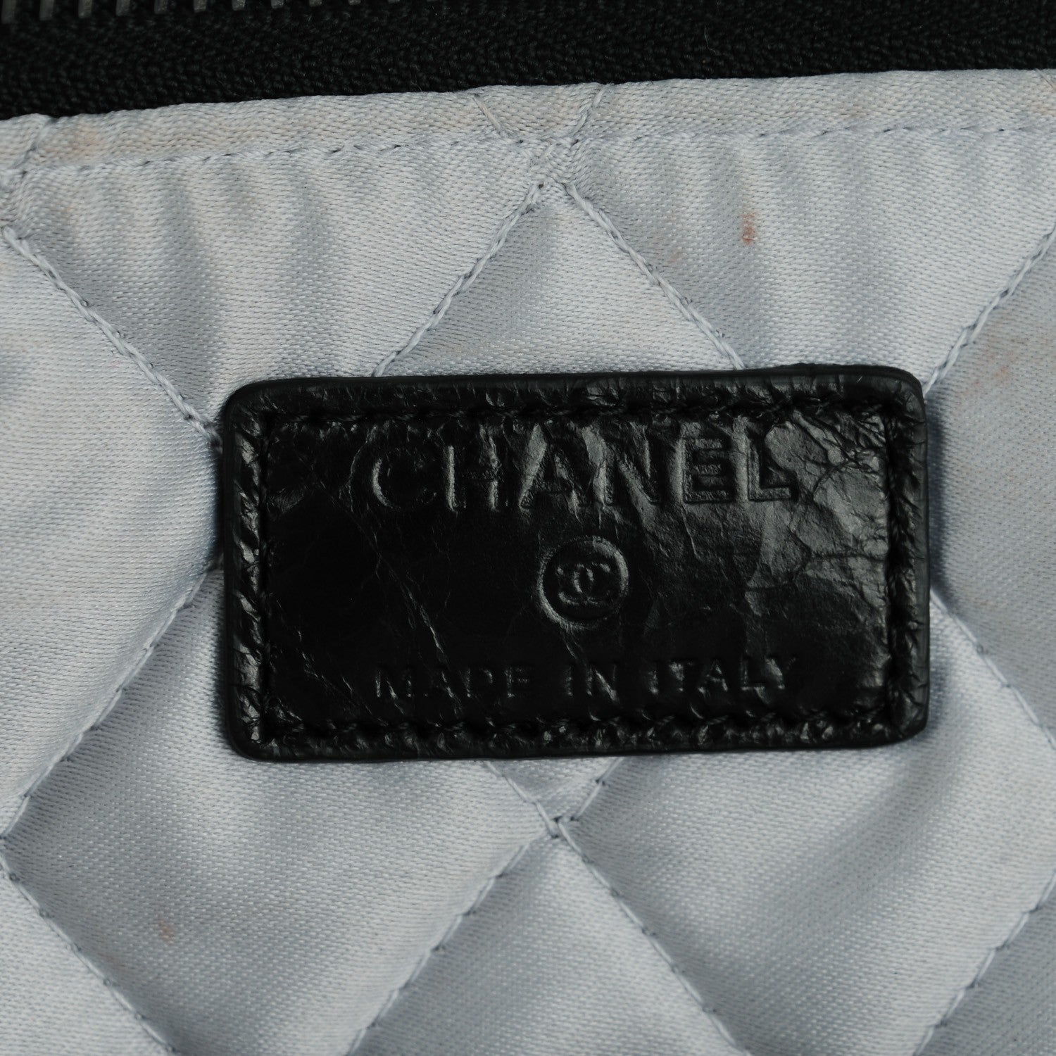 Chanel Crumpled Lambskin Quilted Large Slide Pouch Black 6 of 8