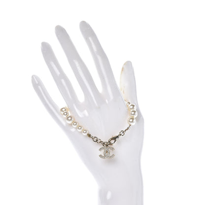 Chanel Pearl Crystal CC Bracelet Gold 2 of 7