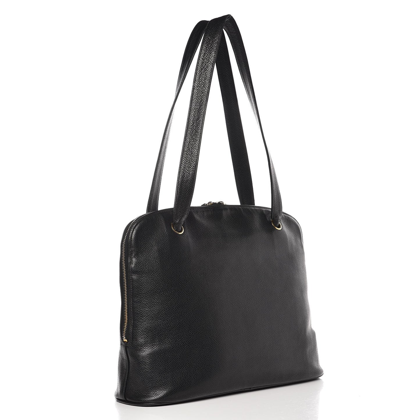 Caviar Large CC Shoulder Bag Black