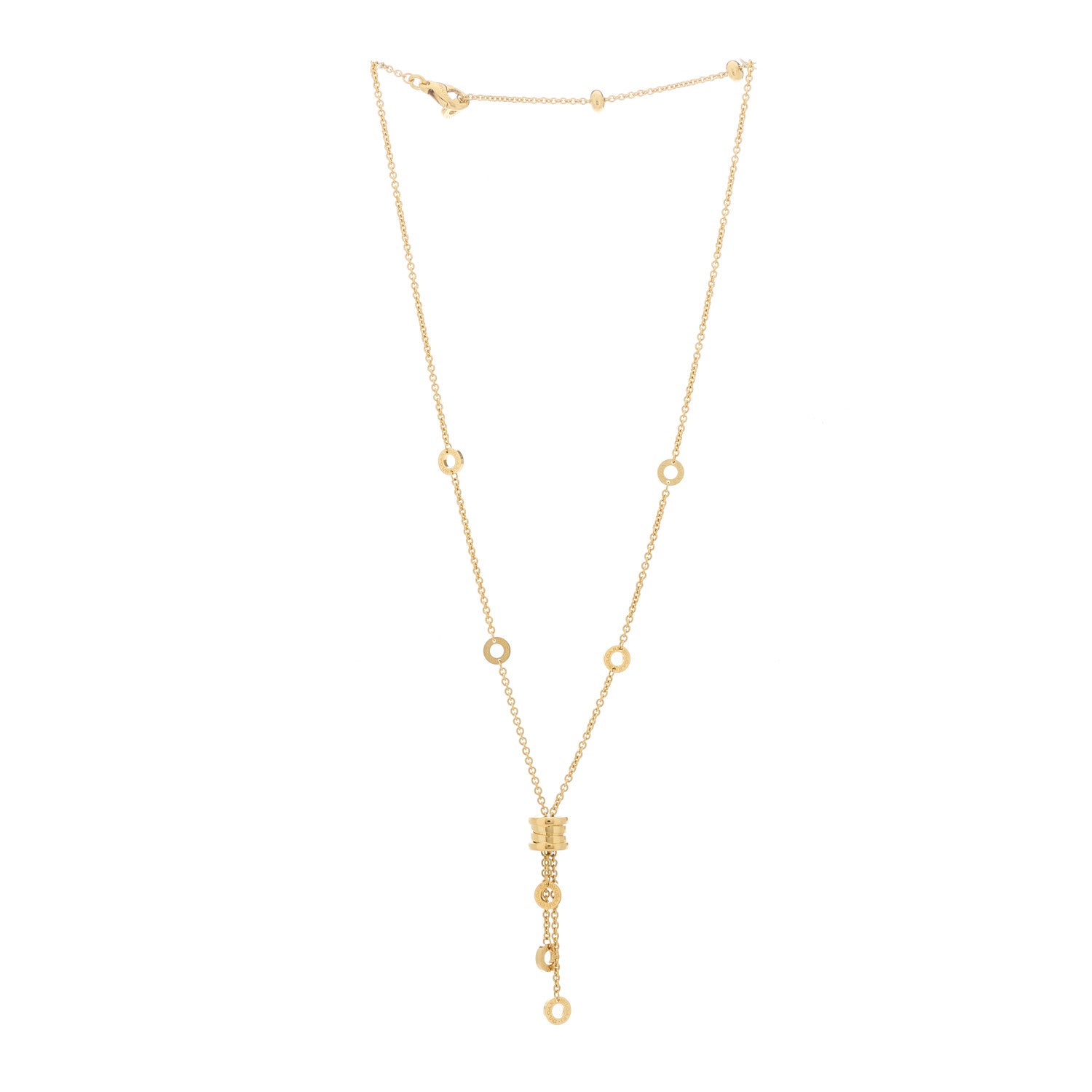 Bulgari 18K Yellow Gold B.Zero1 Lavalier Necklace 3 of 9