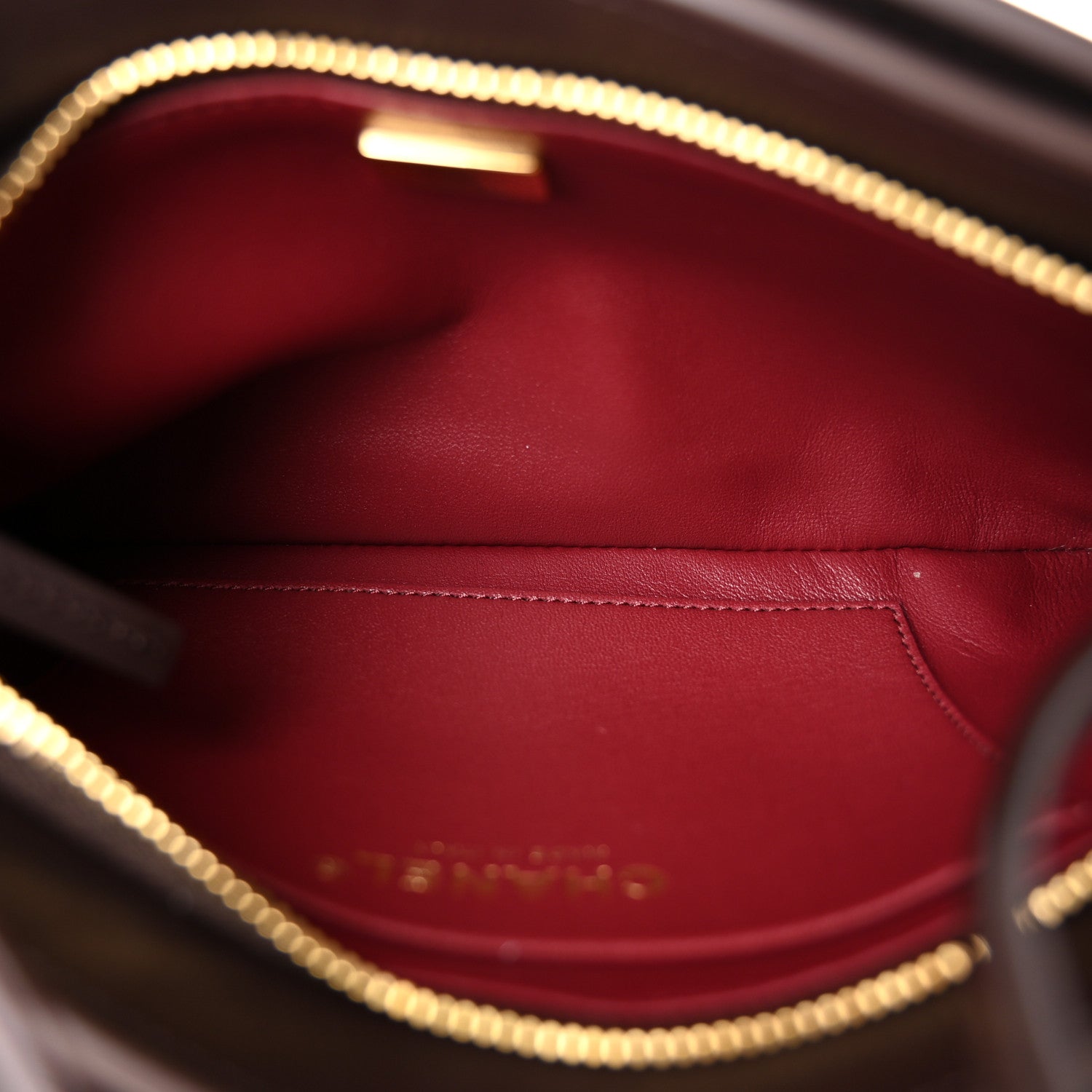 Chanel Calfskin Chick Studs Clutch Dark Brown 5 of 10