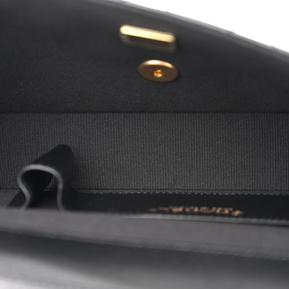 Chanel Shiny Lambskin Quilted Flap Clutch Bag Black 5 of 10