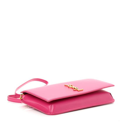 Saint Laurent Smooth Calfskin Monogram Phone Holder Crossbody Fuchsia Couture 4 of 9