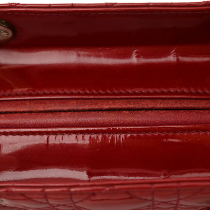 Christian Dior Patent Cannage Medium Lady Dior Red 15 of 16