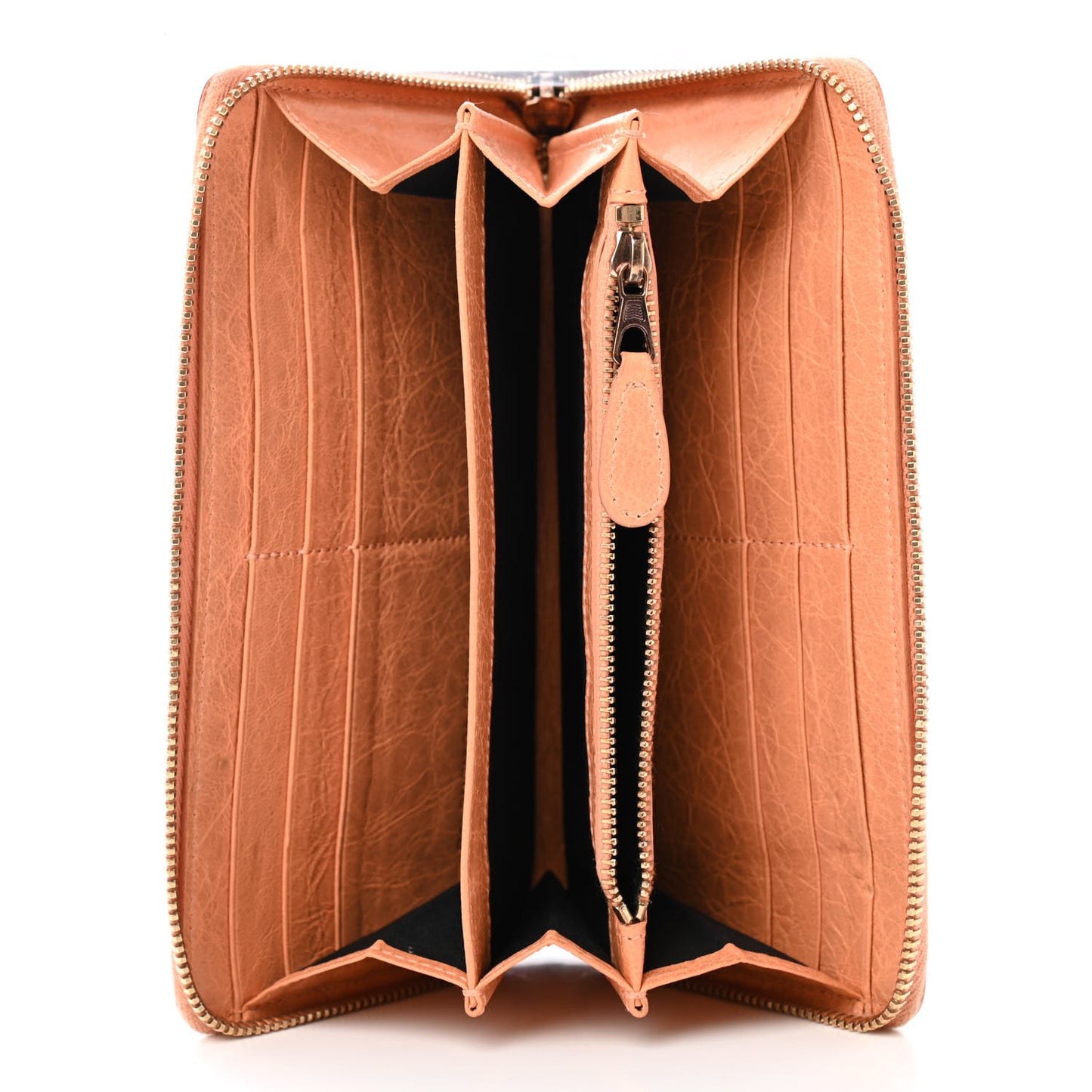 Agneau Giant 12 Rose Gold Hardware Continental Zip Around Wallet Rose Blush