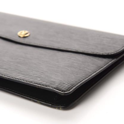 Louis Vuitton Epi Montaigne Clutch MM Black 7 of 11