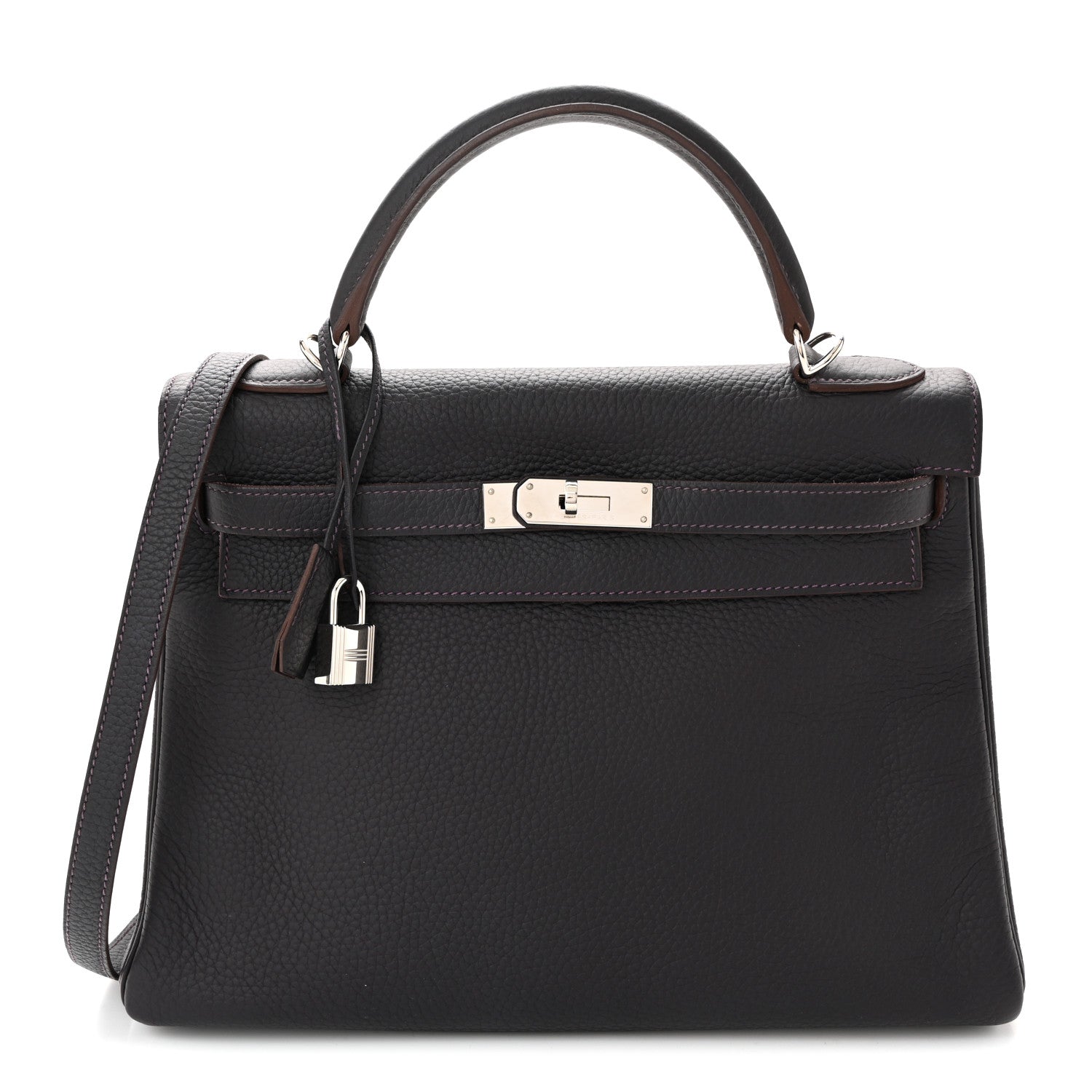 Hermes Taurillon Clemence Kelly Retourne 32 Raisin 1 of 10