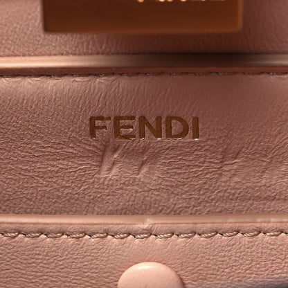 Fendi Vitello King Luxor Shiny Nappa Medium Peekaboo I SEE U East West Satchel White Light Rose 6 of 10