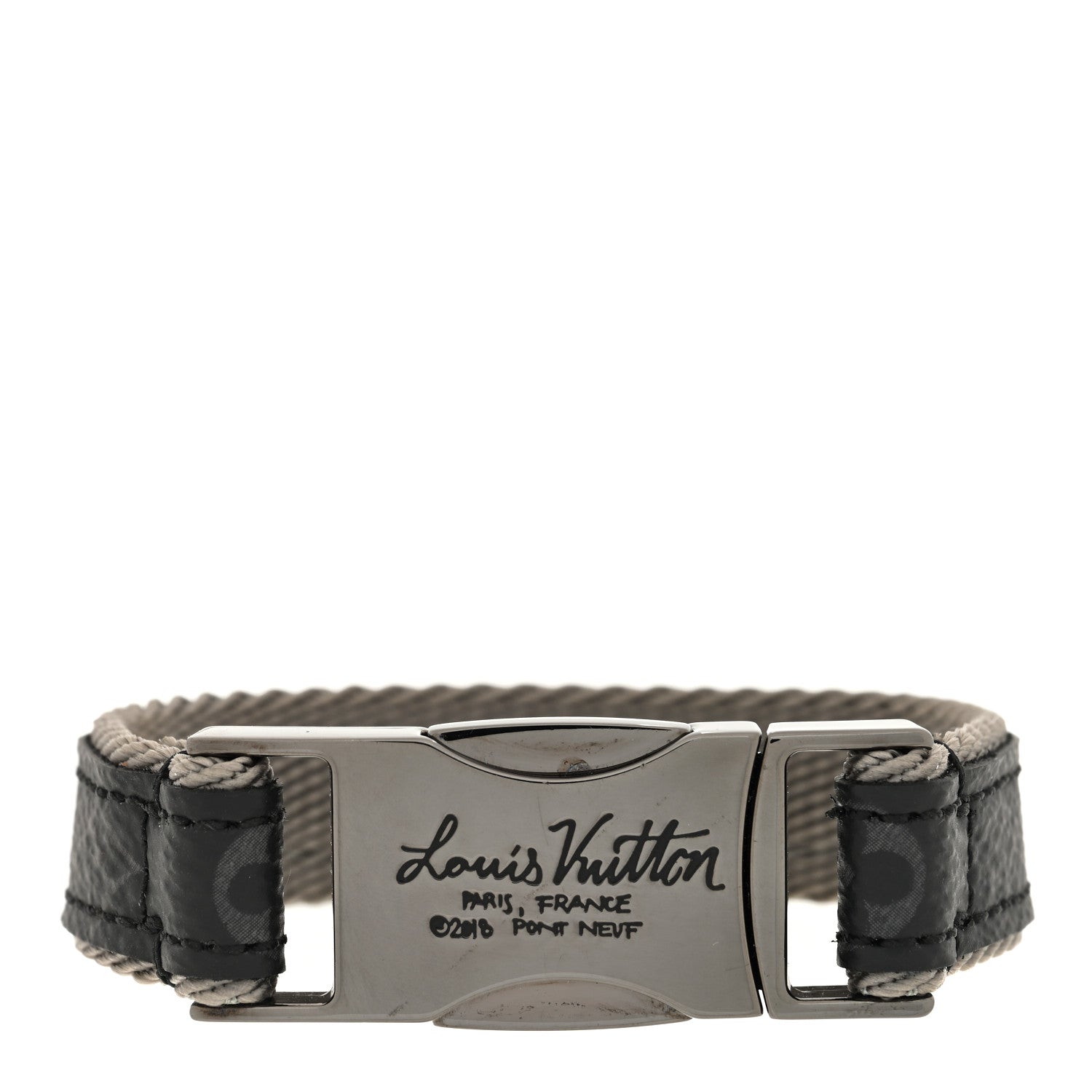 Louis Vuitton Monogram LV Fast Clip Eclipse Bracelet 19 1 of 4