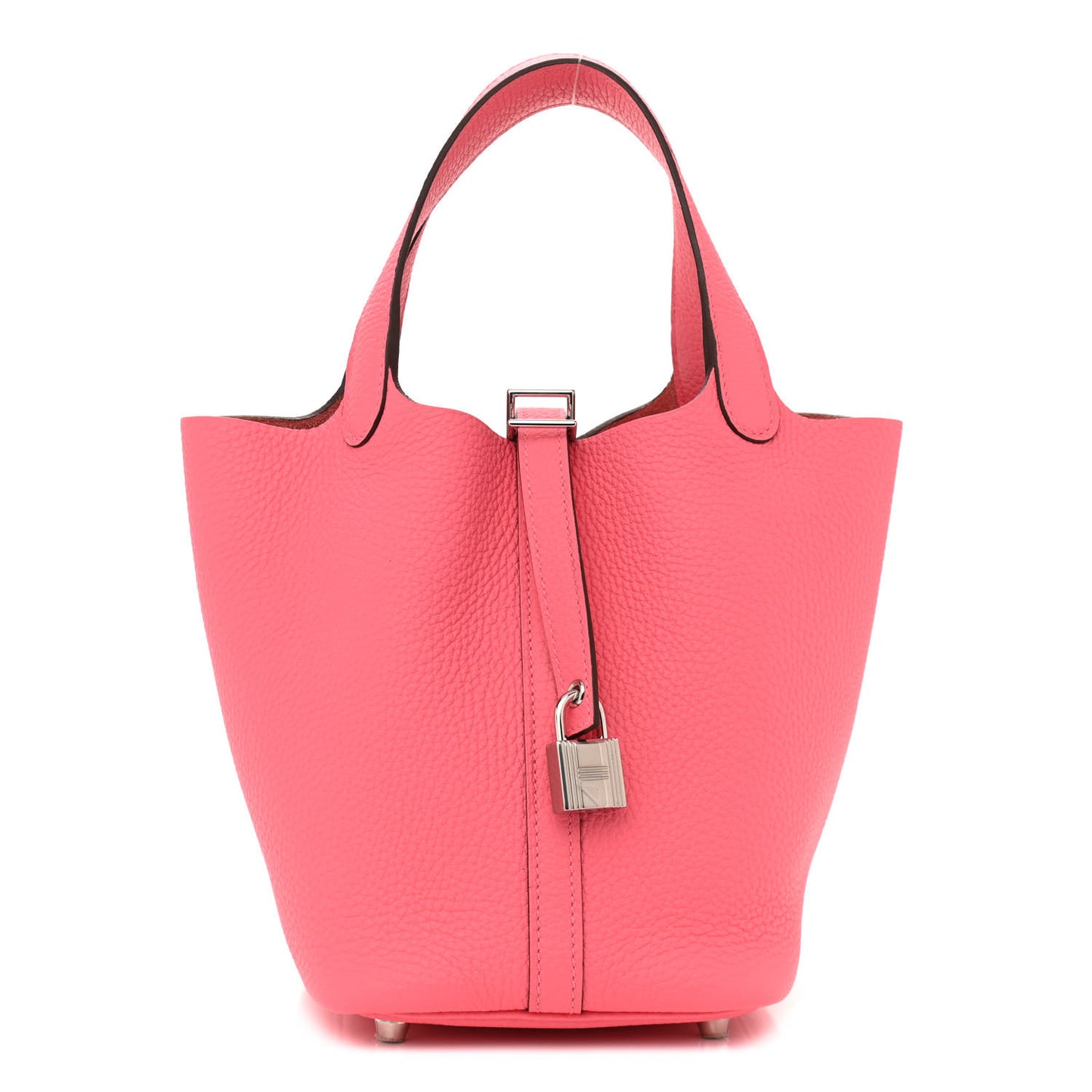 Taurillon Clemence Picotin Lock 18 PM Rose Azalee