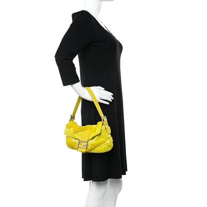 Fendi Beaded Baguette Yellow 2 of 10