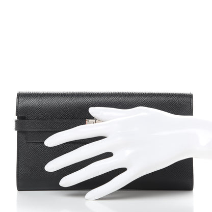 Hermes Epsom Kelly Longue Wallet Black 2 of 9
