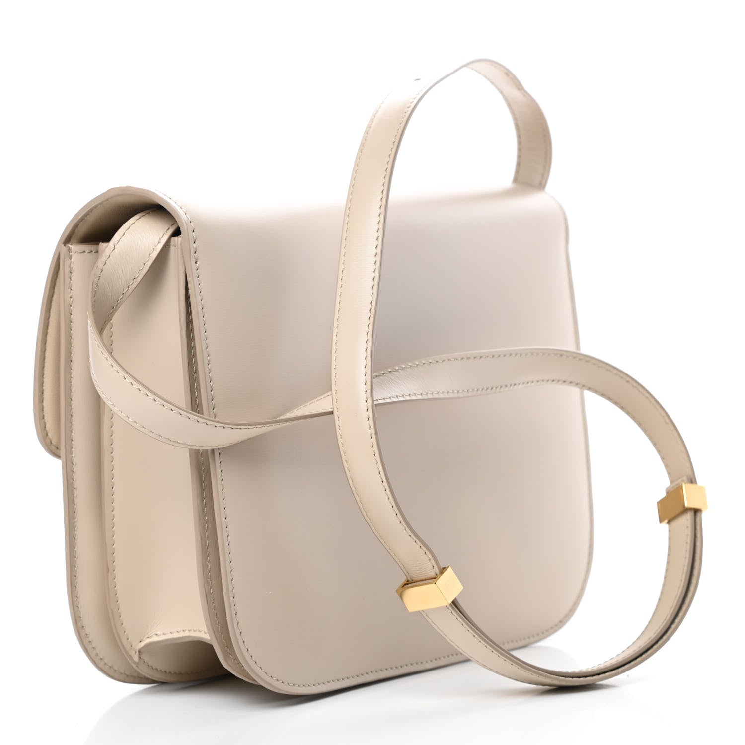 Celine Box Calfskin Medium Classic Box Flap Bag Powder 3 of 14