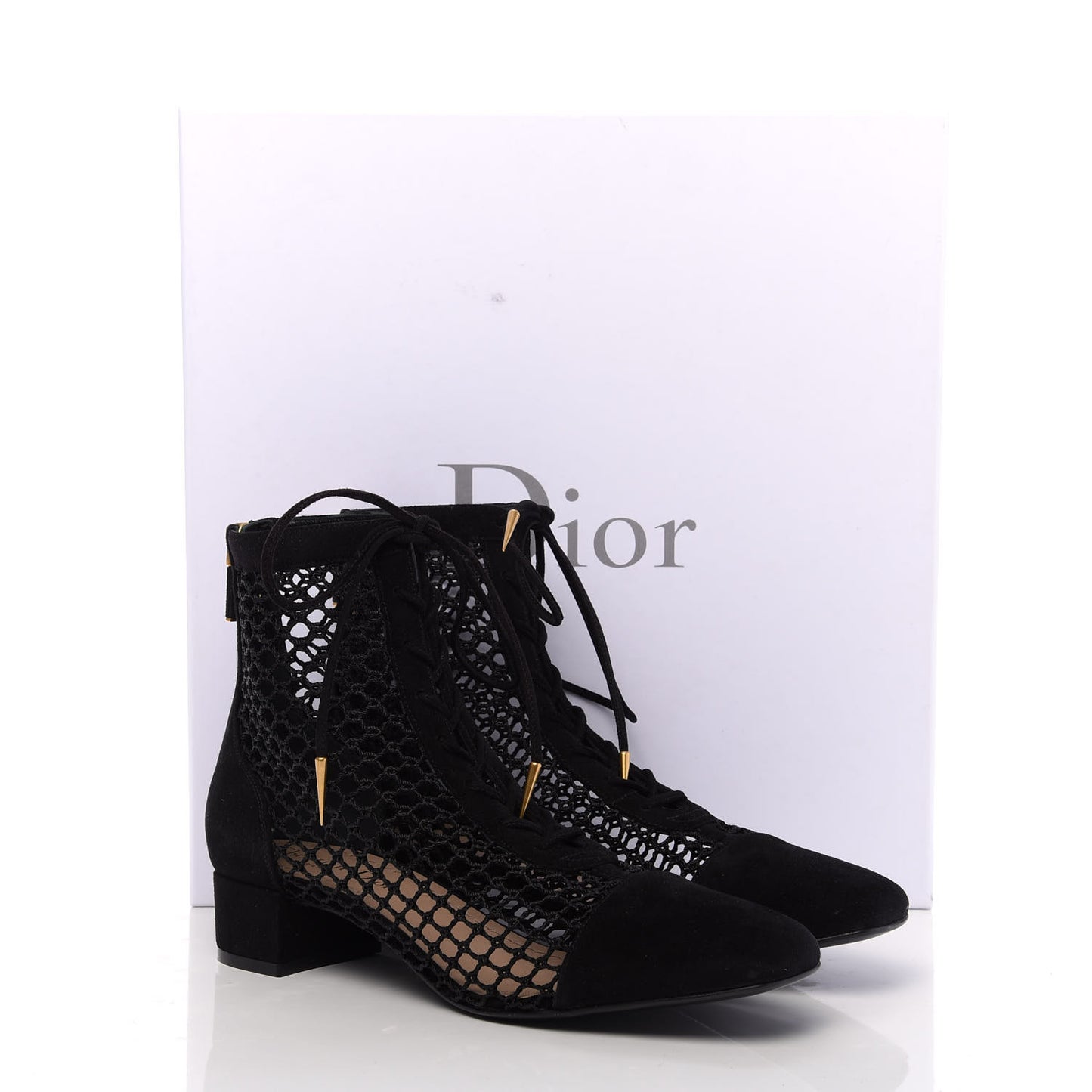 Suede Resille Naughtily-D 30mm Ankle Boots 38 Black