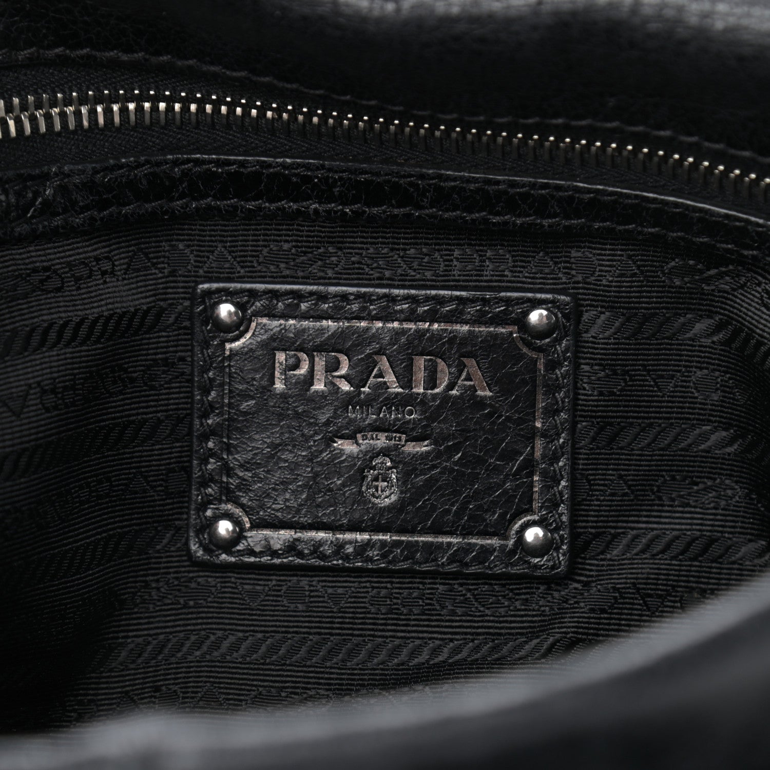 Prada Calfskin Tessuto Nylon Shoulder Bag Black 6 of 11