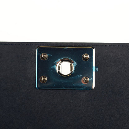 Chanel Patent Quilted Medium Boy Flap Plexiglass Navy 6 of 9