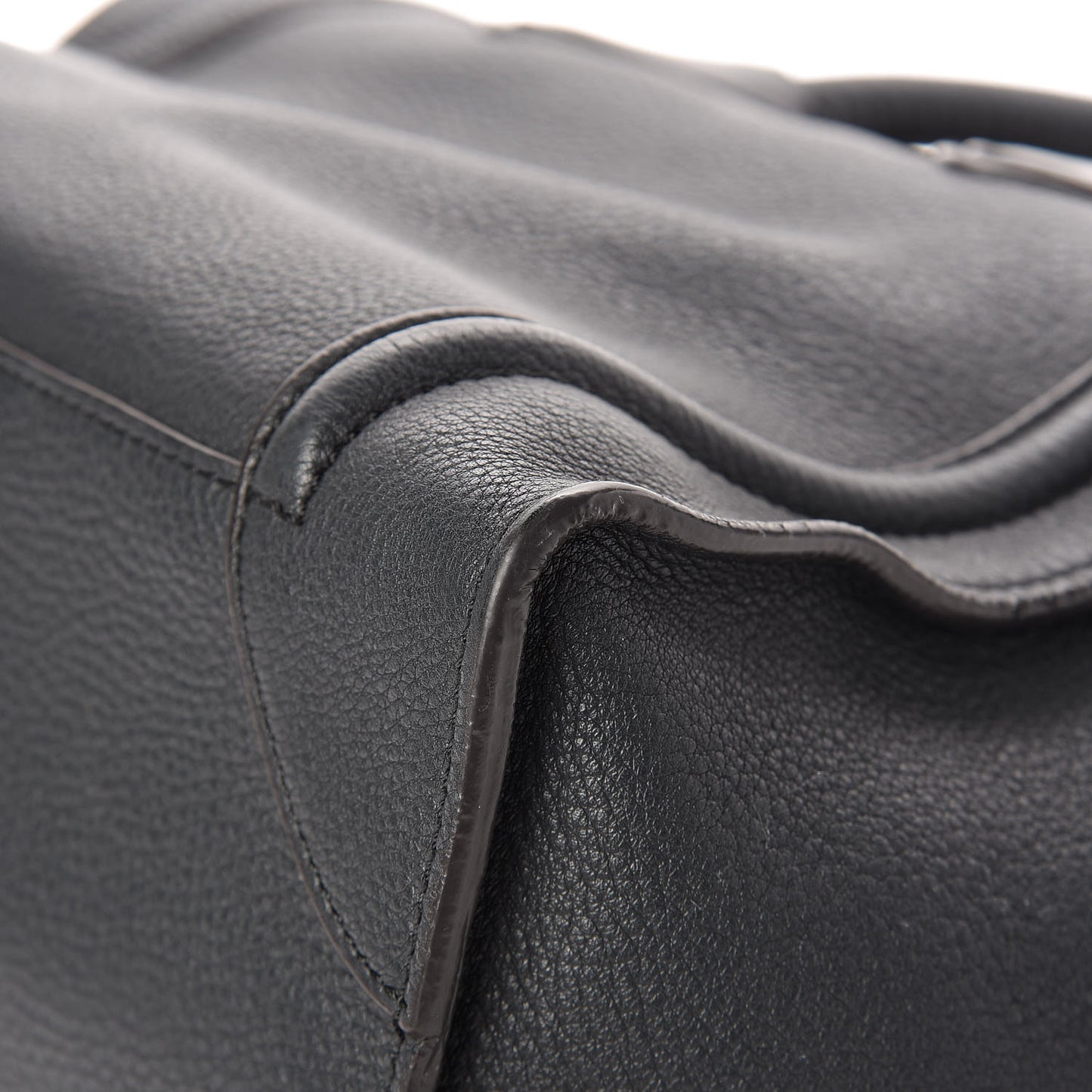 Drummed Calfskin Mini Luggage Anthracite