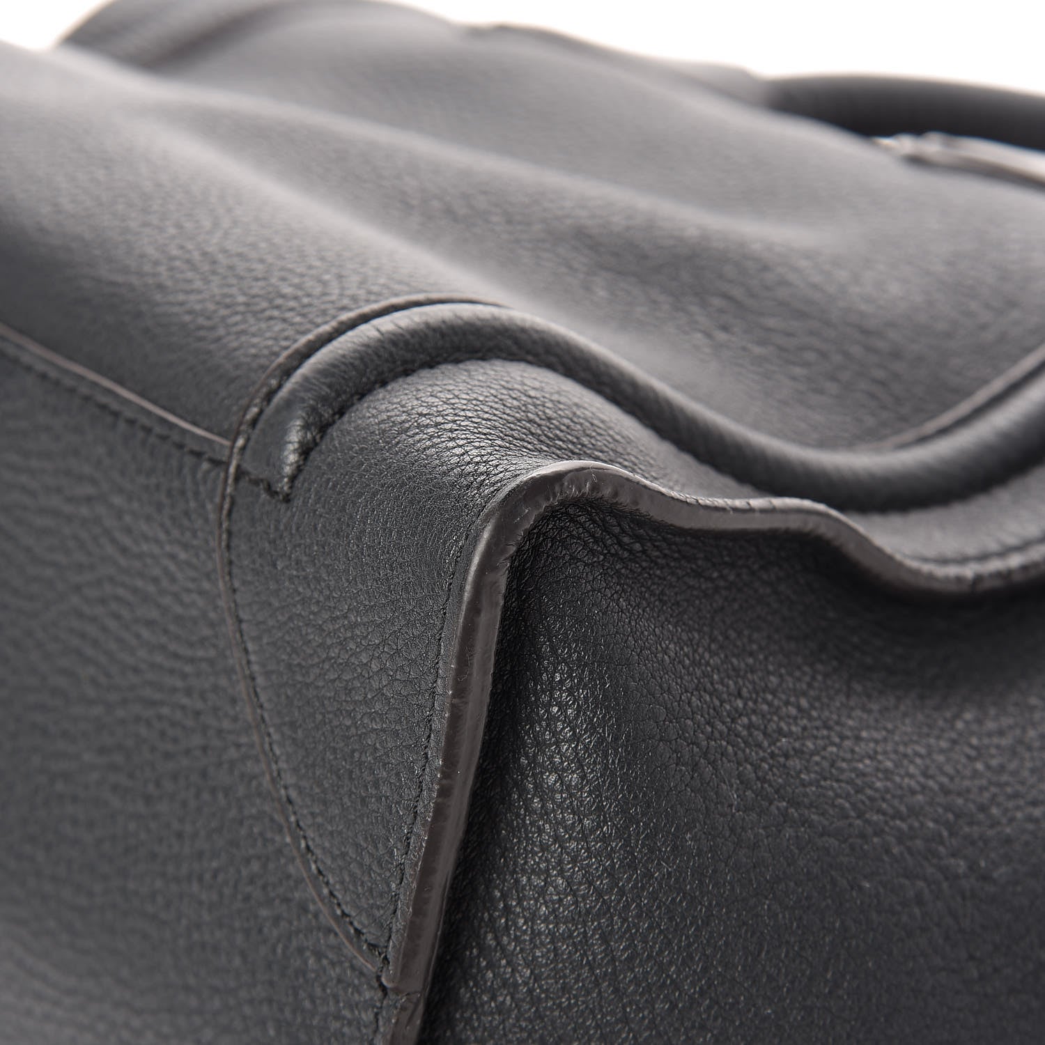 Celine Drummed Calfskin Mini Luggage Anthracite 12 of 18