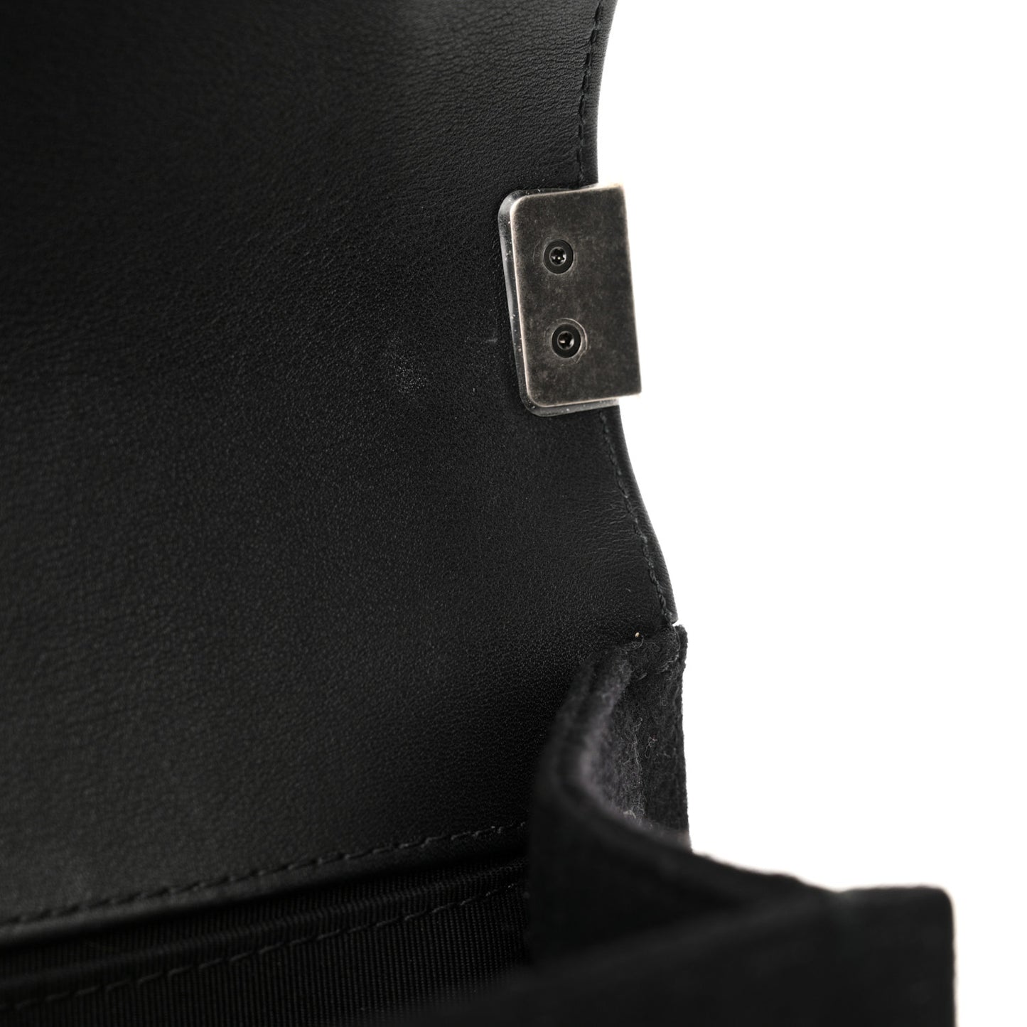 Wool Lambskin Embroidered Mosaic Medium Boy Flap Black