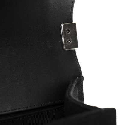 Chanel Wool Lambskin Embroidered Mosaic Medium Boy Flap Black 12 of 15