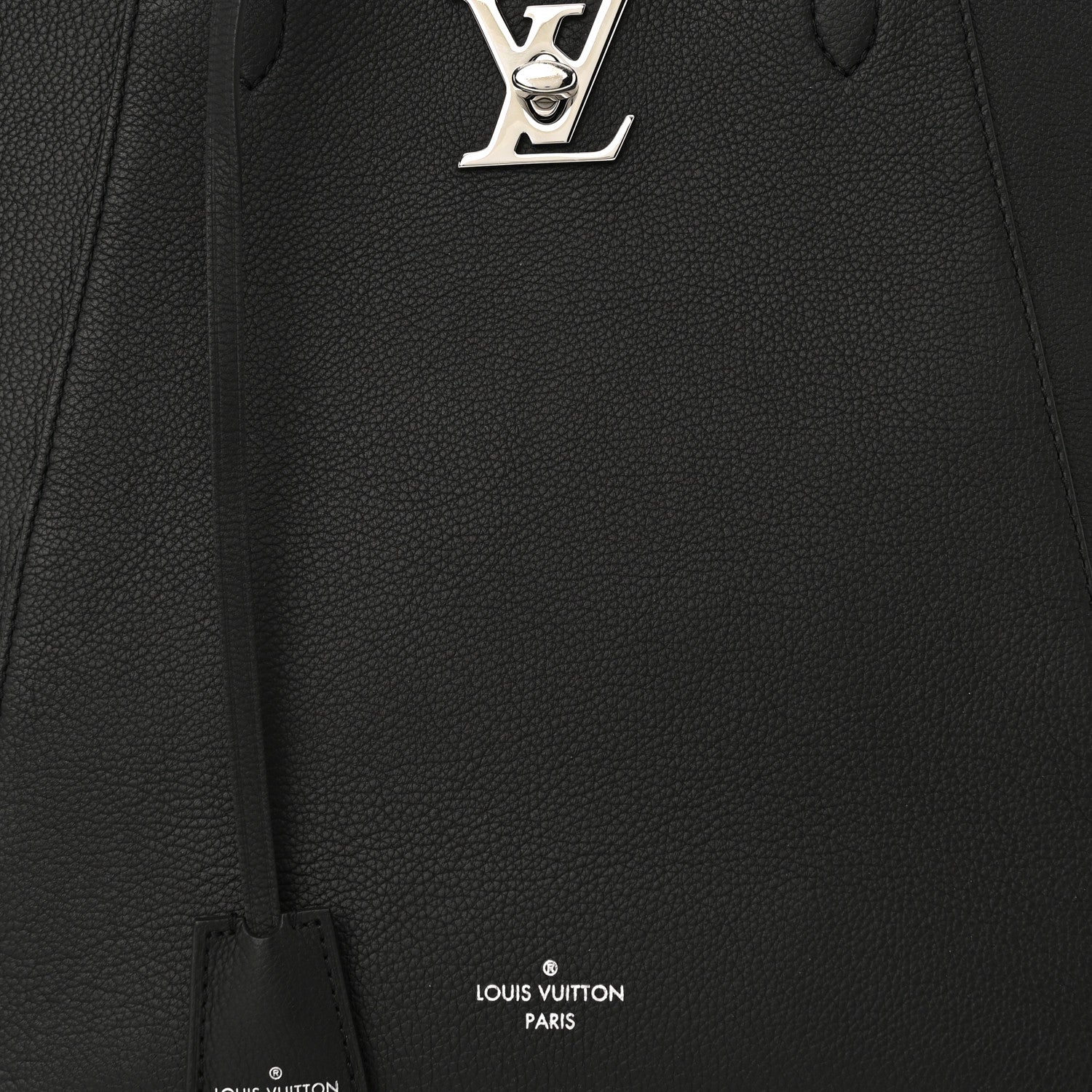 Louis Vuitton Calfskin Lockme Cabas Black 7 of 10
