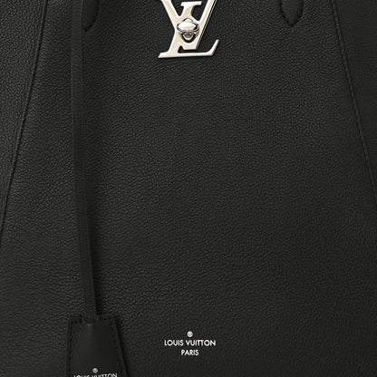 Louis Vuitton Calfskin Lockme Cabas Black 7 of 10
