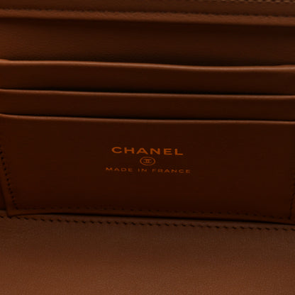 Chanel Patent Quilted Quilted Small Top Handle Vanity Case With Chain Dark Beige 6 of 11