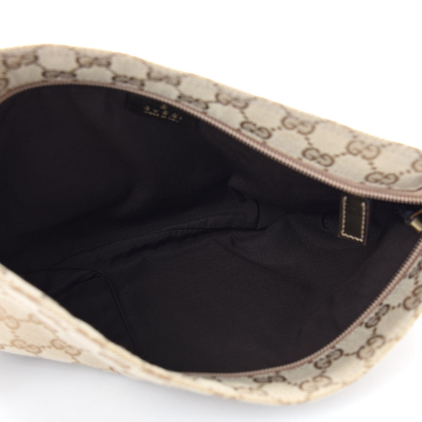 Metallic Monogram Web Small Flat Messenger Crossbody Pink Gold