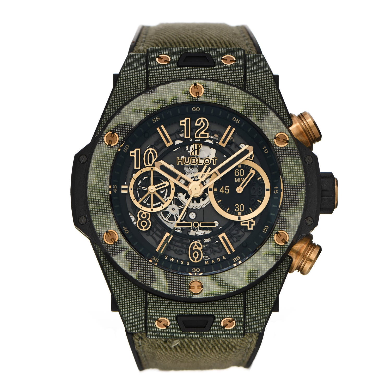 Hublot Carbon Rubber 45mm Big Bang Unico Limited Edition Automatic Watch Black 411.YG.1198.NR.ITI16 1 of 5