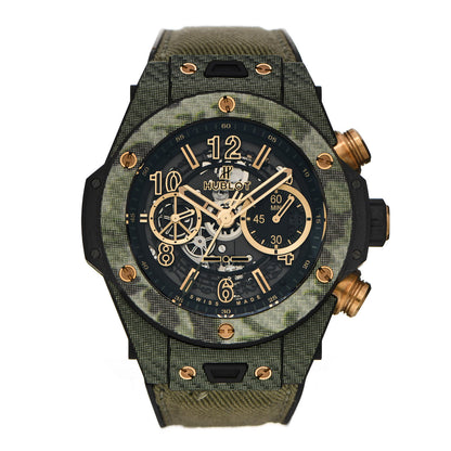 Hublot Carbon Rubber 45mm Big Bang Unico Limited Edition Automatic Watch Black 411.YG.1198.NR.ITI16 1 of 5