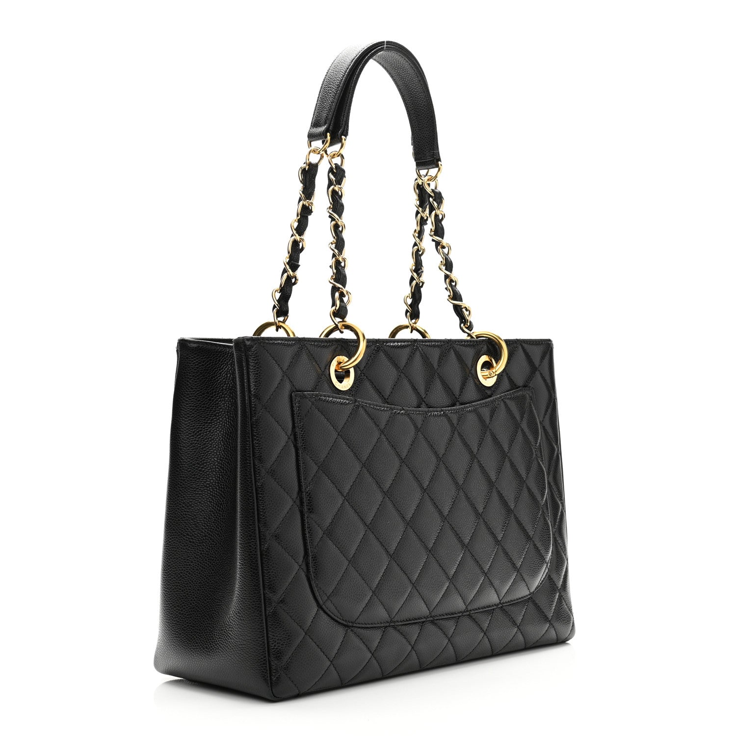 Chanel Caviar Quilted Grand Shopping Tote GST Black 3 of 10