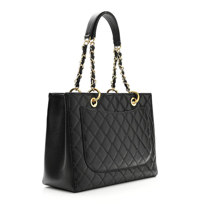 Chanel Caviar Quilted Grand Shopping Tote GST Black 3 of 10