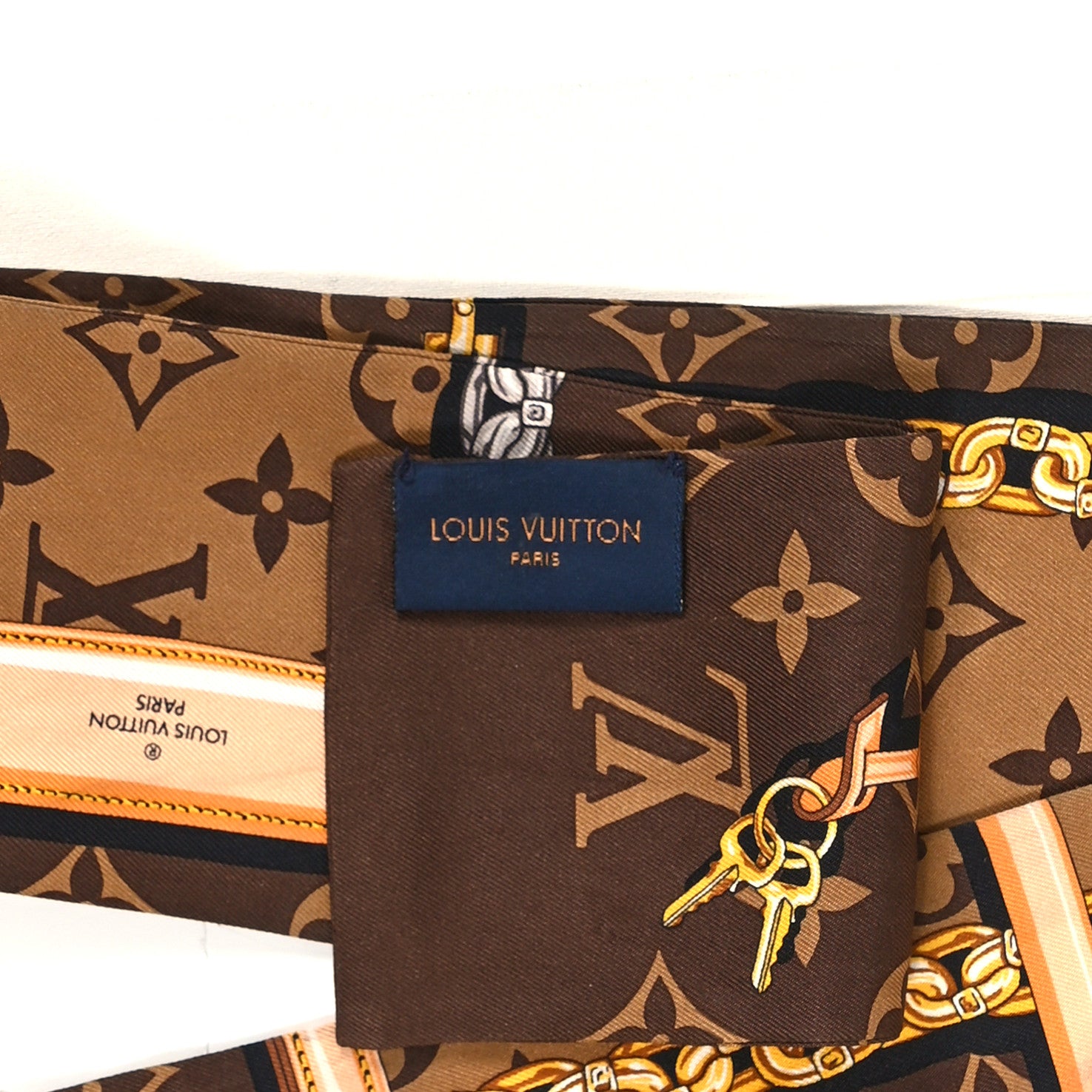Louis Vuitton Silk Monogram Confidential Bandeau Brown 3 of 3