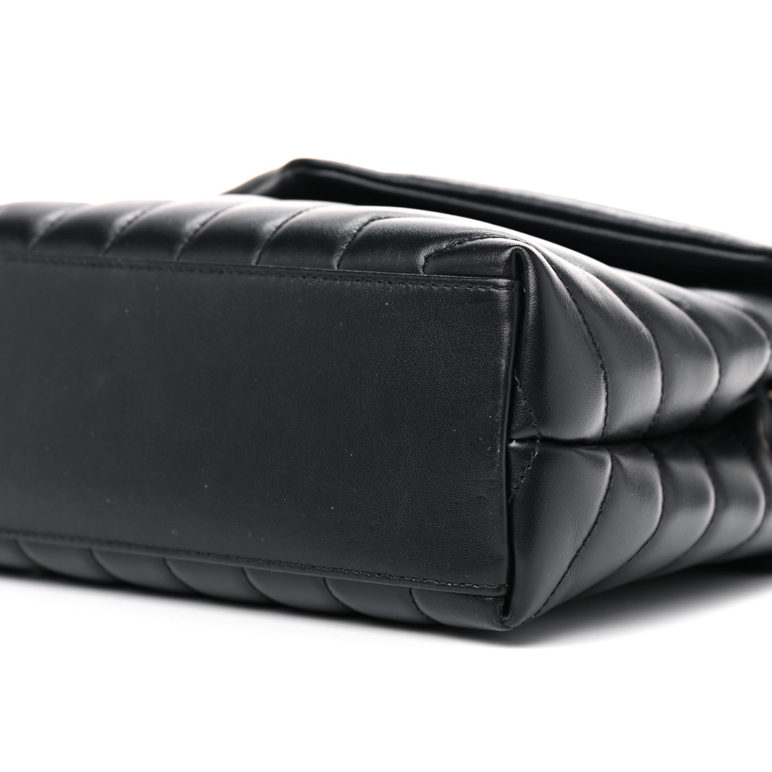 Saint Laurent Calfskin Y Quilted Monogram Small Loulou Chain Satchel Black 10 of 11