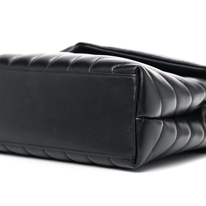 Saint Laurent Calfskin Y Quilted Monogram Small Loulou Chain Satchel Black 10 of 11