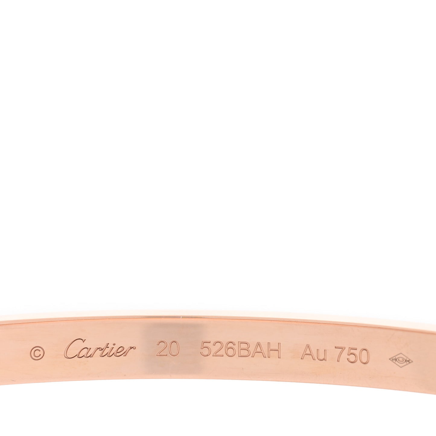 18K Pink Gold Medium LOVE Bracelet 20