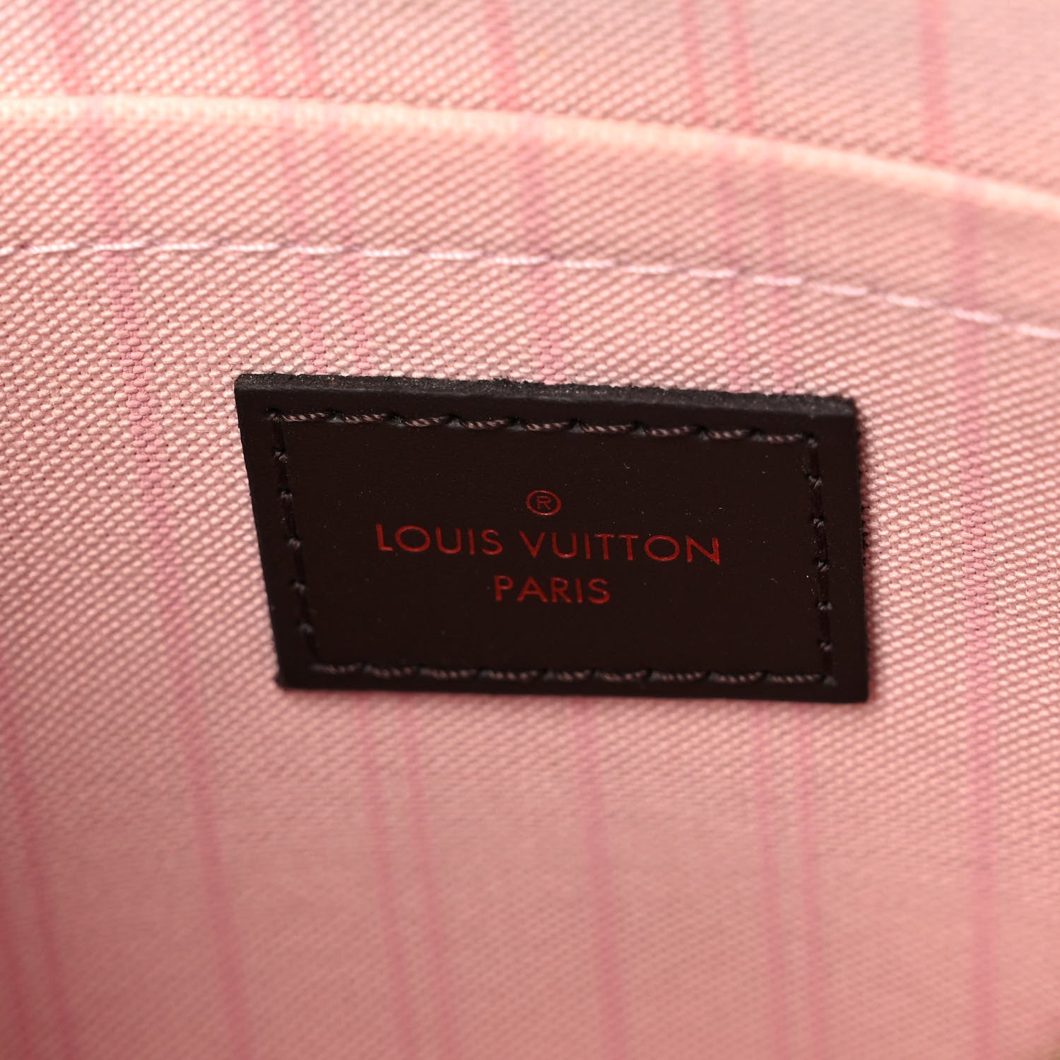 Louis Vuitton Damier Ebene Neverfull MM GM Pochette Rose Ballerine 6 of 8