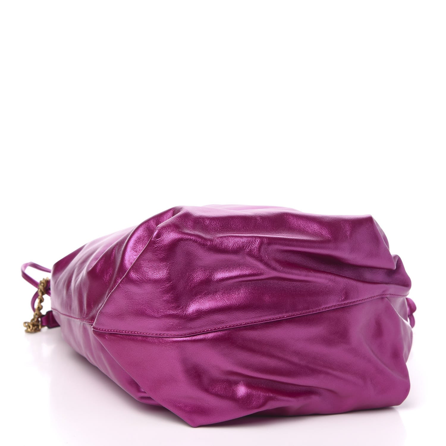Saint Laurent Lambskin Teddy Drawstring Bag Fuchsia 5 of 11