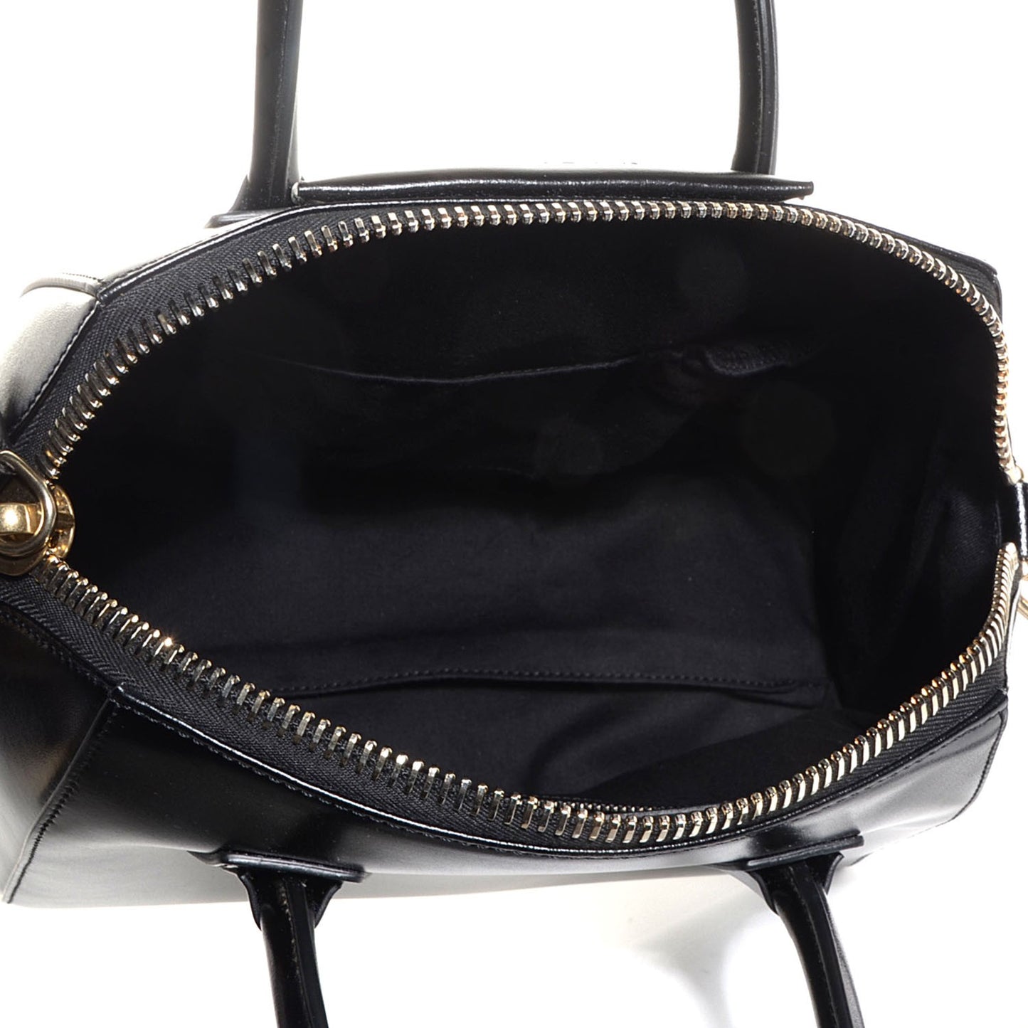 Shiny Lord Calfskin Small Antigona Black