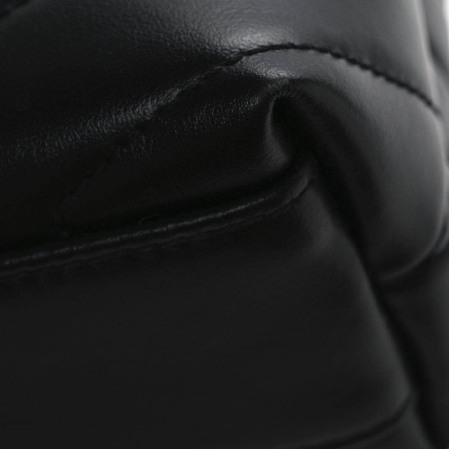 Calfskin Y Quilted Monogram Monochrome Toy Loulou Crossbody Bag Black