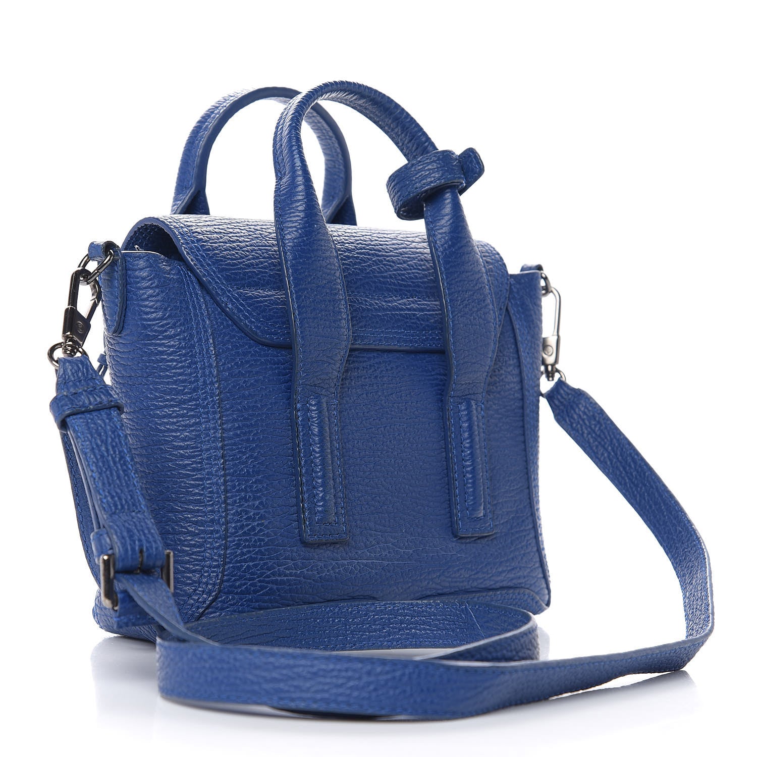 3.1 Phillip Lim 3.1 Textured Calfskin Mini Pashli Satchel Cobalt 2 of 11