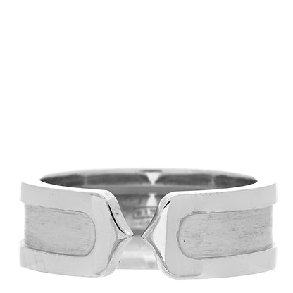 Cartier 18K White Gold 6.5mm C De Cartier Ring 51 5.75 1 of 4