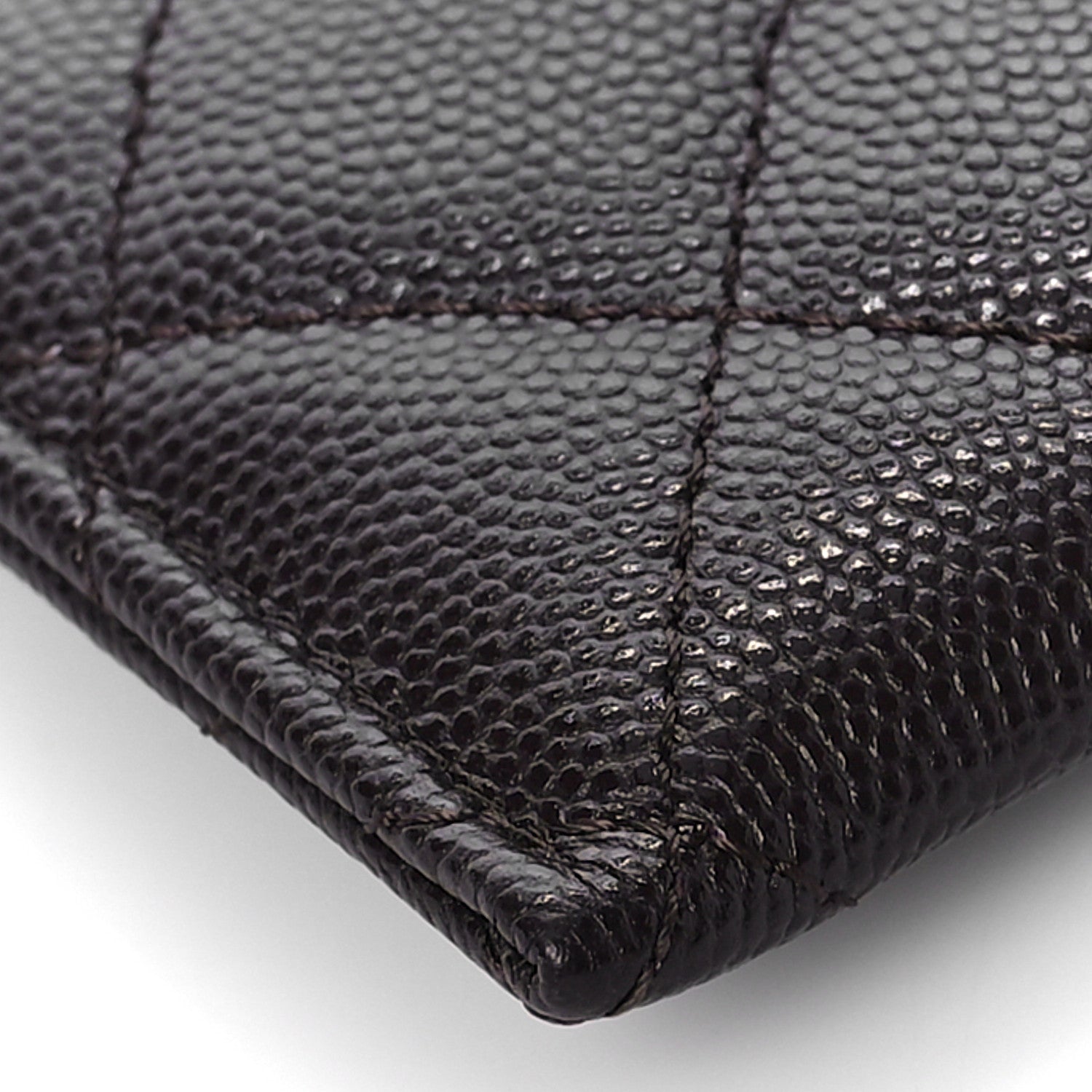 Chanel Caviar Quilted Card Holder Dark Brown 9 of 10