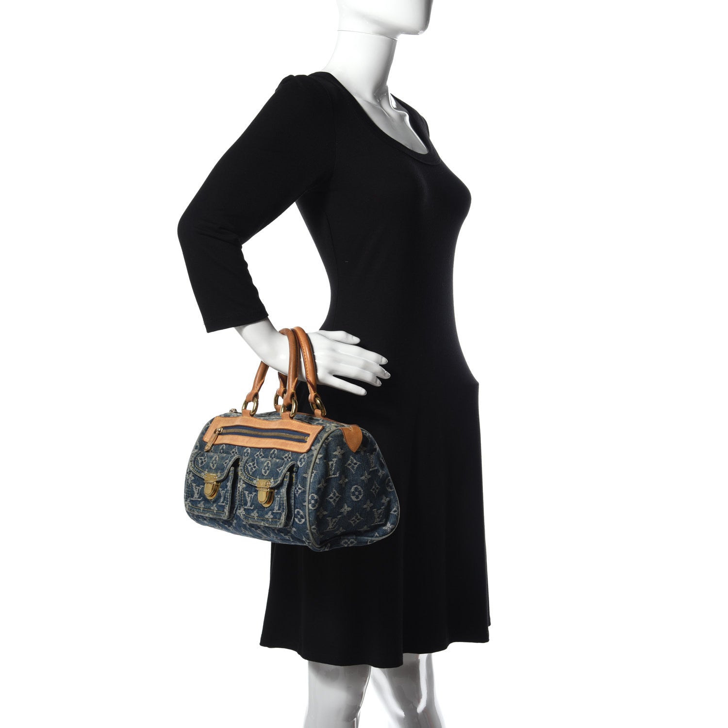 Louis Vuitton Monogram Denim Neo Speedy Blue 2 of 11