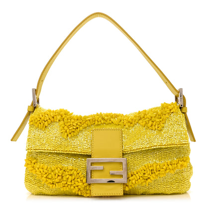 Fendi Beaded Baguette Yellow 1 of 10