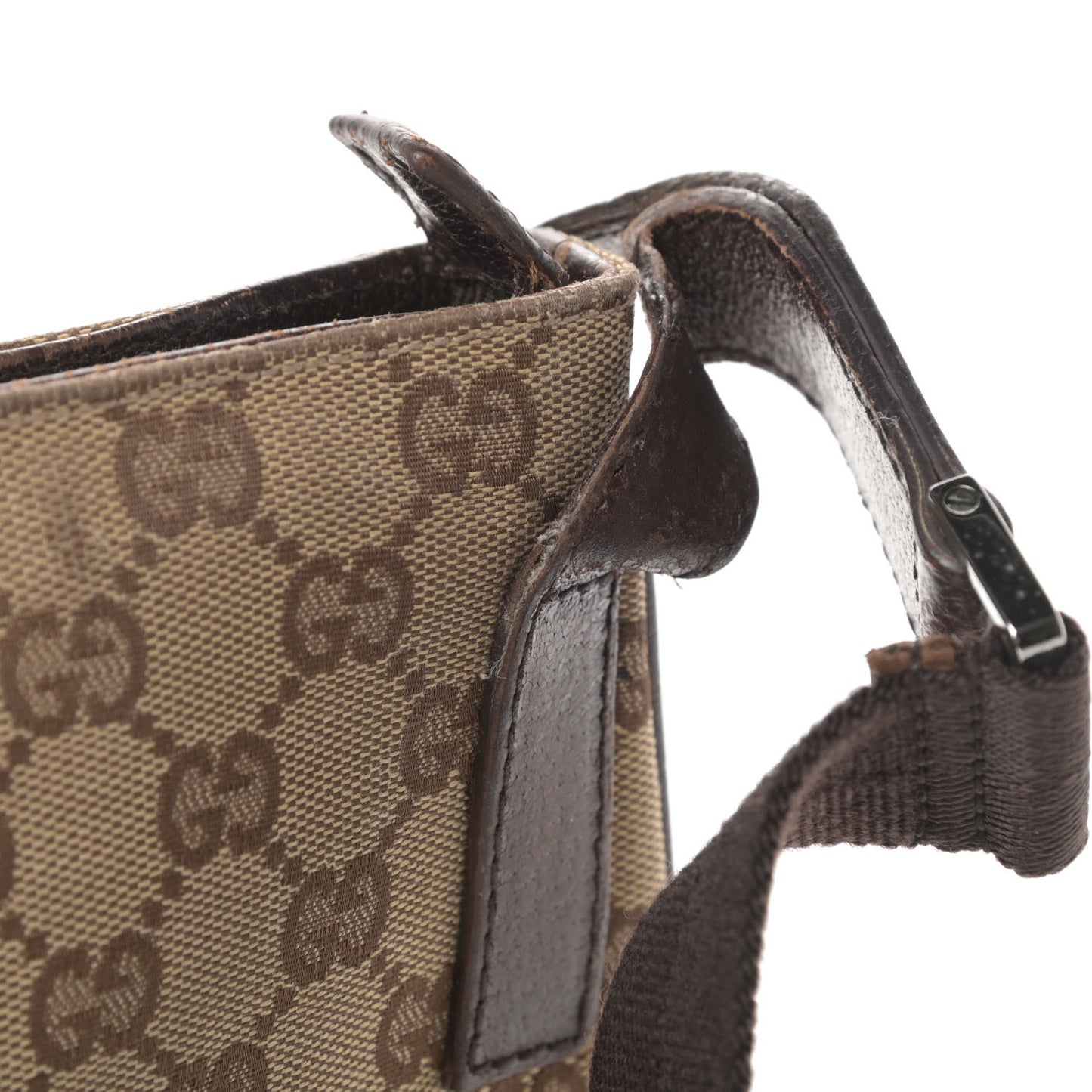 Monogram Flat Messenger Bag Dark Brown