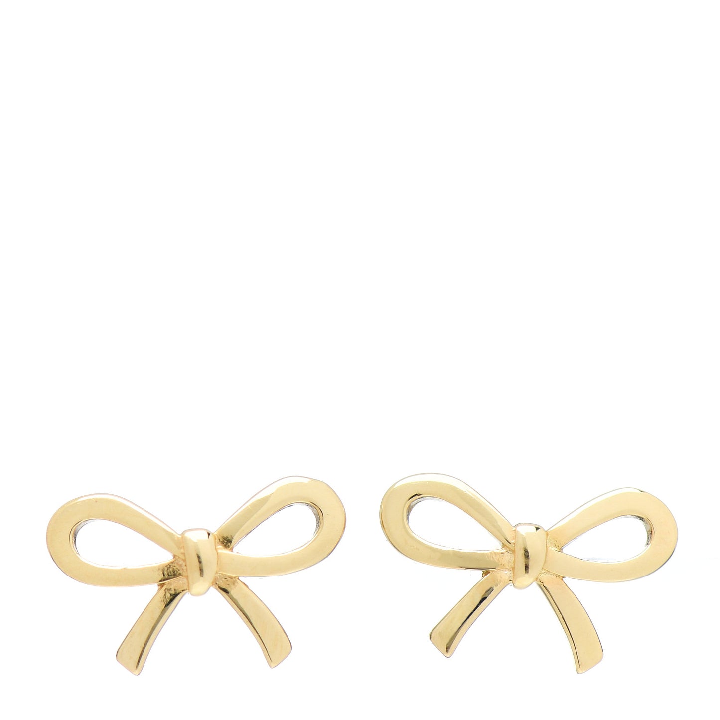 18K Yellow Gold Bow Earrings