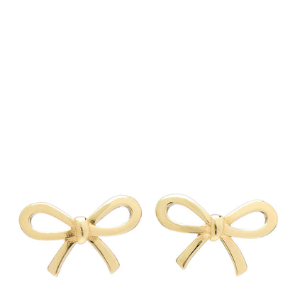 Tiffany 18K Yellow Gold Bow Earrings 1 of 4